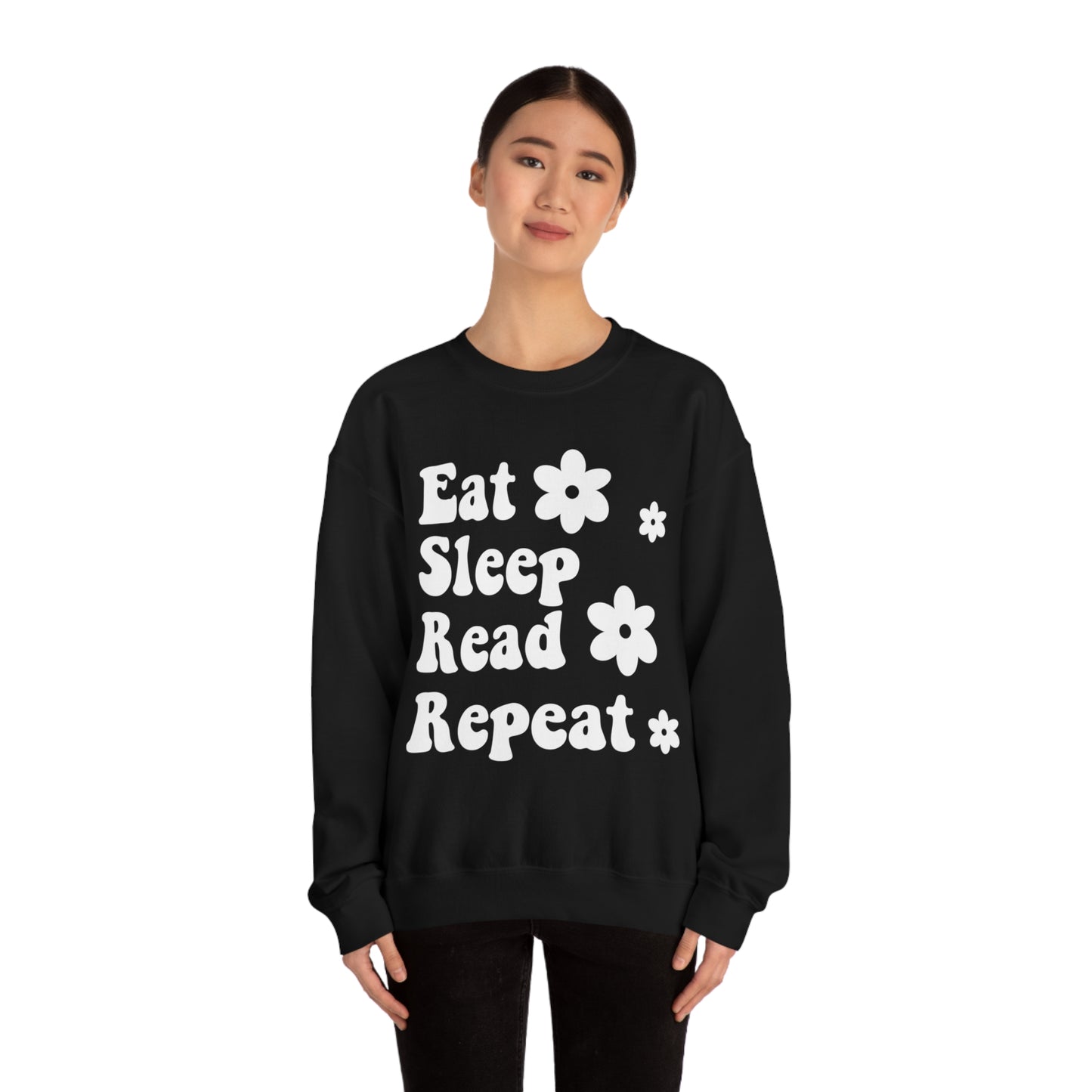 Eat Sleep Read Repeat Crewneck Sweatshirt