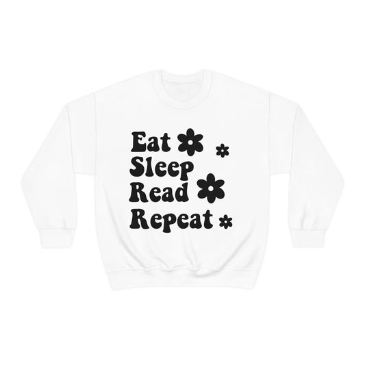Eat Sleep Read Repeat Crewneck Sweatshirt
