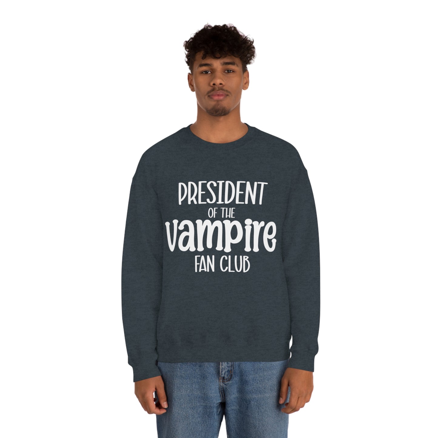 President if the Vampire Fan Club Crewneck Sweatshirt
