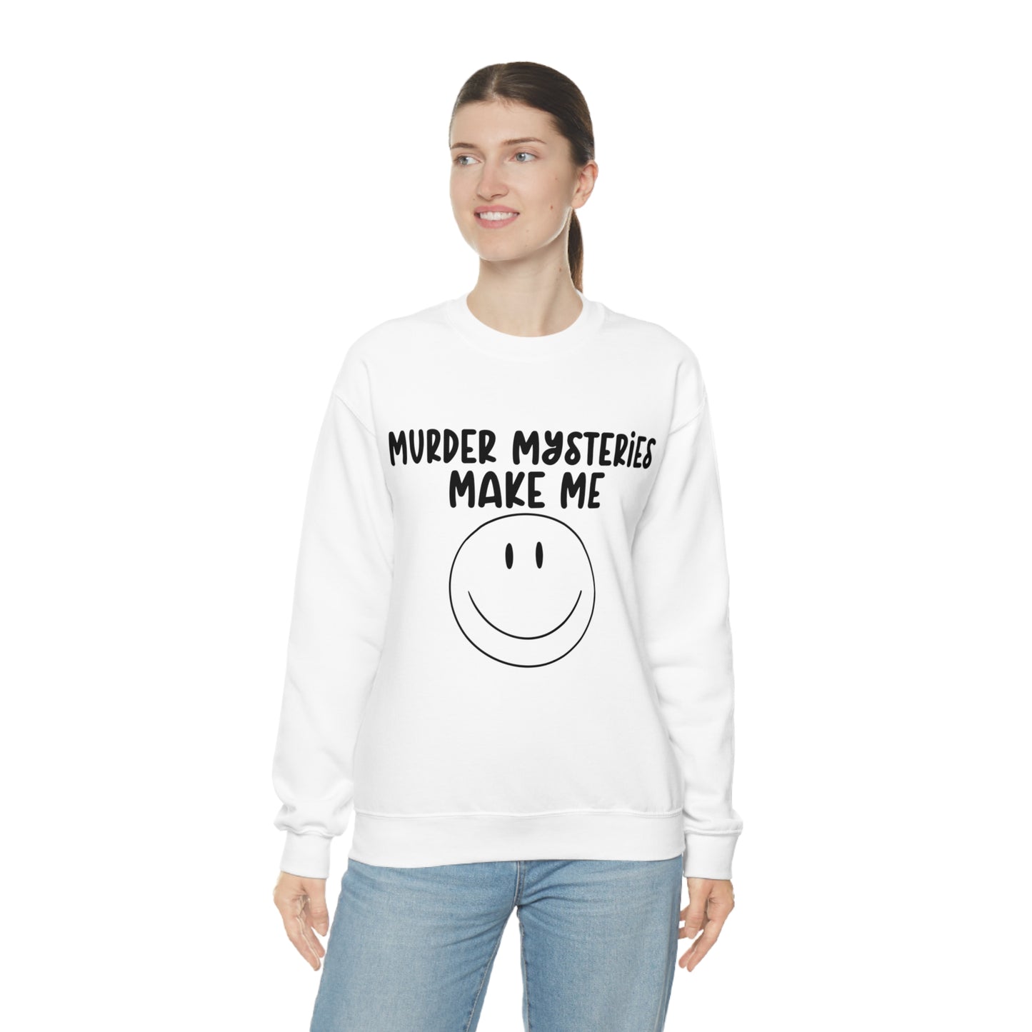 Murder Mysteries Make Me Smile Crewneck Sweatshirt